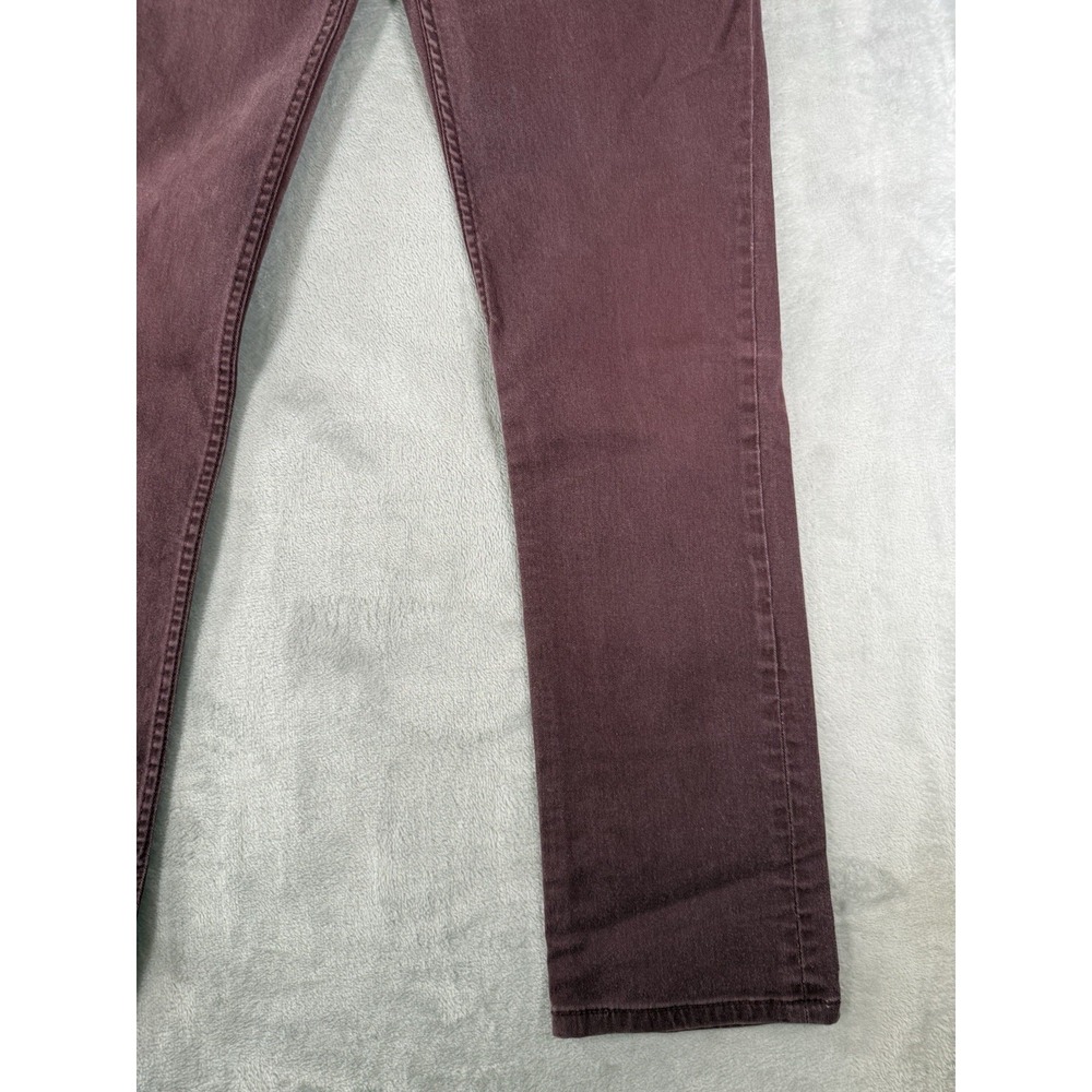 Levis 510 Pants Men's 38x32 Burgundy Skinny Jeans - Picture 5 of 13